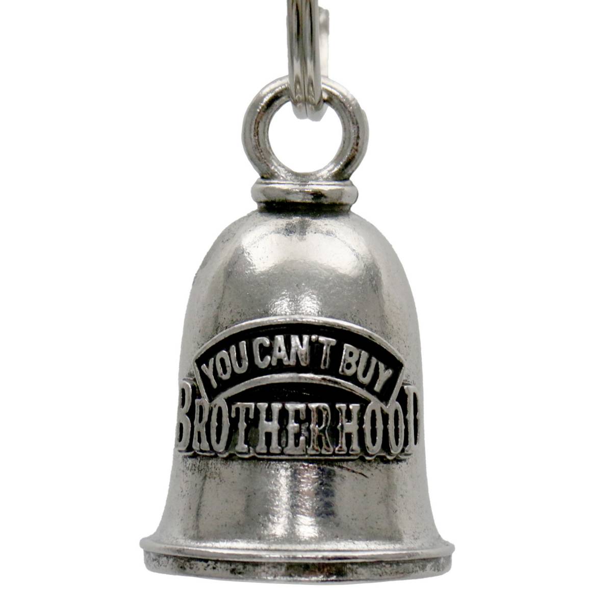 Milwaukee Leather MLB9084 Cant’ Buy Brotherhood Motorcycle Good Luck Bell w/ Key Ring-Key Chain Accessory for Bikers