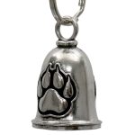 Milwaukee Leather MLB9092 Dog Paw Motorcycle Good Luck Bell w/ Key Ring-Key Chain Accessory for Bikers - Image 2
