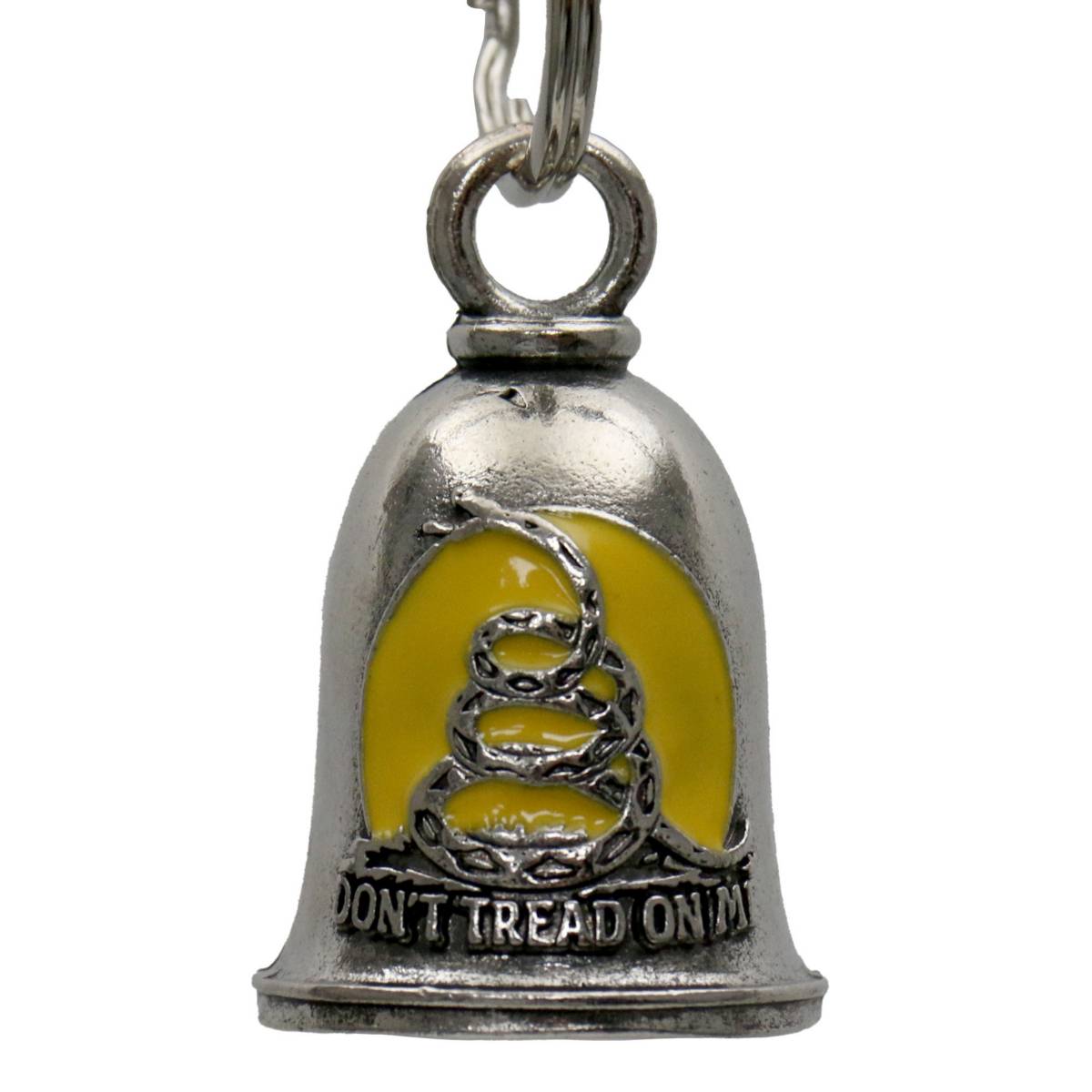 Milwaukee Leather MLB9093 Don’t Tread on Me Motorcycle Good Luck Bell w/ Key Ring-Key Chain Accessory for Bikers