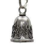 Milwaukee Leather MLB9101 Flame Motorcycle Good Luck Bell w/ Key Ring-Key Chain Accessory for Bikers - Image 2