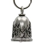 Milwaukee Leather MLB9101 Flame Motorcycle Good Luck Bell w/ Key Ring-Key Chain Accessory for Bikers - Image 3