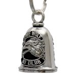 Milwaukee Leather MLB9118 Lone Wolf Motorcycle Good Luck Bell w/ Key Ring-Key Chain Accessory for Bikers - Image 2
