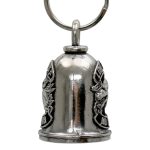Milwaukee Leather MLB9118 Lone Wolf Motorcycle Good Luck Bell w/ Key Ring-Key Chain Accessory for Bikers - Image 3