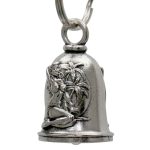 Milwaukee Leather MLB9128 Pin Up Motorcycle Good Luck Bell w/ Key Ring-Key Chain Accessory for Bikers - Image 2