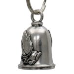 Milwaukee Leather MLB9130 Praying Hands Motorcycle Good Luck Bell w/ Key Ring-Key Chain Accessory for Bikers - Image 2