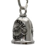 Milwaukee Leather MLB9132 Ride Fast Live Hard Motorcycle Good Luck Bell w/ Key Ring-Key Chain Accessory for Bikers - Image 2