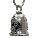 Milwaukee Leather MLB9140 Spade Skull Motorcycle Good Luck Bell w/ Key Ring-Key Chain Accessory for Bikers - Image 2
