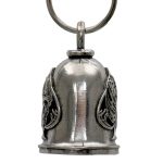 Milwaukee Leather MLB9140 Spade Skull Motorcycle Good Luck Bell w/ Key Ring-Key Chain Accessory for Bikers - Image 3