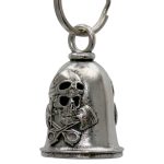 Milwaukee Leather MLB9149 Vintage Skull Motorcycle Good Luck Bell w/ Key Ring-Key Chain Accessory for Bikers - Image 2