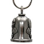 Milwaukee Leather MLB9149 Vintage Skull Motorcycle Good Luck Bell w/ Key Ring-Key Chain Accessory for Bikers - Image 3