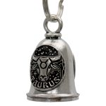 Milwaukee Leather MLB9165 Zodiac Taurus Motorcycle Good Luck Bell w/ Key Ring-Key Chain Accessory for Bikers - Image 2