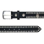 Hot Leathers Leather Belt with Studs and Skulls BLA1127 - Image 3