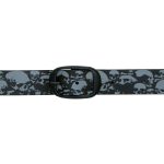 Hot Leathers Ancient Skulls Black and Gray Leather Belt BLA1130 - Image 3