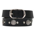 Hot Leathers BLA1132 Men’s Don’t Thread On Me Black Leather Belt w/ Interchangeable Buckle – 1.5 inches Wide - Image 5