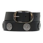 Hot Leathers BLA1135 Men’s Don’t Thread On Me Black Leather Belt w/ Interchangeable Buckle – 1.5 inches Wide - Image 5