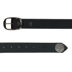 Hot Leathers BLA1135 Men’s Don’t Thread On Me Black Leather Belt w/ Interchangeable Buckle – 1.5 inches Wide - Image 2