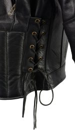 M-Boss Motorcycle Apparel BOS11510 Men’s ‘Speed’ Black Cowhide Leather Motorcycle Riding Jacket - Image 8