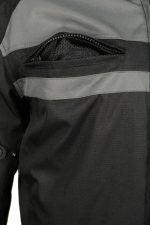M Boss Motorcycle Apparel BOS11700 Men’s Black Nylon Motorcycle Racer Riding Jacket with Reflective Piping - Image 7