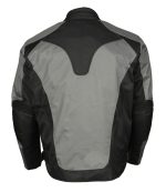 M Boss Motorcycle Apparel BOS11701 Men’s Black/Grey Nylon Motorcycle Racer Riding Jacket with Mesh Panel Black - Image 2