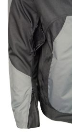M Boss Motorcycle Apparel BOS11701 Men’s Black/Grey Nylon Motorcycle Racer Riding Jacket with Mesh Panel Black - Image 5