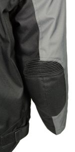 M Boss Motorcycle Apparel BOS11701 Men’s Black/Grey Nylon Motorcycle Racer Riding Jacket with Mesh Panel Black - Image 6