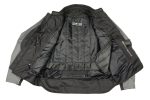 M Boss Motorcycle Apparel BOS11701 Men’s Black/Grey Nylon Motorcycle Racer Riding Jacket with Mesh Panel Black - Image 4
