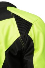 M Boss Motorcycle Apparel BOS11701 Men’s High-Vis Green Nylon Motorcycle Racer Riding Jacket with Mesh Panel Black - Image 5