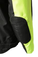 M Boss Motorcycle Apparel BOS11701 Men’s High-Vis Green Nylon Motorcycle Racer Riding Jacket with Mesh Panel Black - Image 7