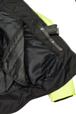 M Boss Motorcycle Apparel BOS11701 Men’s High-Vis Green Nylon Motorcycle Racer Riding Jacket with Mesh Panel Black - Image 10