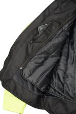M Boss Motorcycle Apparel BOS11701 Men’s High-Vis Green Nylon Motorcycle Racer Riding Jacket with Mesh Panel Black - Image 6