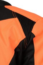 M Boss Motorcycle Apparel BOS11701 Men’s High-Vis Orange Nylon Motorcycle Racer Riding Jacket with Mesh Panel Black - Image 5