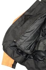 M Boss Motorcycle Apparel BOS11701 Men’s High-Vis Orange Nylon Motorcycle Racer Riding Jacket with Mesh Panel Black - Image 8
