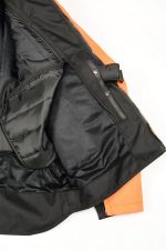 M Boss Motorcycle Apparel BOS11701 Men’s High-Vis Orange Nylon Motorcycle Racer Riding Jacket with Mesh Panel Black - Image 9
