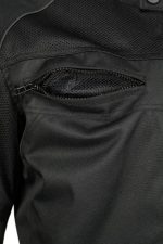 M Boss Motorcycle Apparel BOS11703 Men’s Black Nylon and Mesh Motorcycle Racer Riding Jacket with Reflective Piping - Image 5