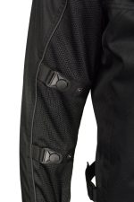 M Boss Motorcycle Apparel BOS11703 Men’s Black Nylon and Mesh Motorcycle Racer Riding Jacket with Reflective Piping - Image 4