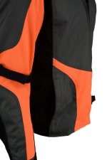 M Boss Motorcycle Apparel BOS11706 Men’s Grey/Hi-Vis Orange Nylon Motorcycle Racer Jacket with Armor Protection - Image 5