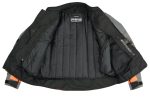 M Boss Motorcycle Apparel BOS11706 Men’s Grey/Hi-Vis Orange Nylon Motorcycle Racer Jacket with Armor Protection - Image 6