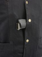 M Boss Motorcycle Apparel BOS13003 Men’s Black Denim Motorcycle Side Lace Vest with Quick Draw Pocket - Image 8