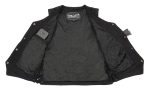 M Boss Motorcycle Apparel BOS13003 Men’s Black Denim Motorcycle Side Lace Vest with Quick Draw Pocket - Image 5