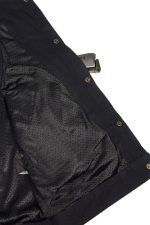 M Boss Motorcycle Apparel BOS13004 Men’s Black Denim Motorcycle Side Lace Vest with Shirt Style Collar - Image 5