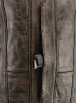 M Boss Motorcycle Apparel BOS13501 Men’s Distressed Brown Leather 10 Pocket Motorcycle Vest w/ Quick Draw Pocket - Image 6