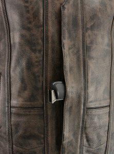 M Boss Motorcycle Apparel BOS13501 Men’s Distressed Brown Leather 10 Pocket Motorcycle Vest w/ Quick Draw Pocket - Image 6