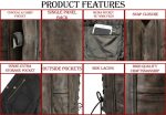 M Boss Motorcycle Apparel BOS13501 Men’s Distressed Brown Leather 10 Pocket Motorcycle Vest w/ Quick Draw Pocket - Image 3