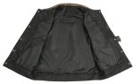 M Boss Motorcycle Apparel BOS13502 Men’s Leather Distressed Brown Snap Front Vest - Image 5