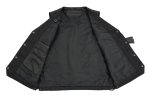 M Boss Motorcycle Apparel BOS13507 Men’s Black Side Lace Leather Vest with Buffalo Nickel Snaps - Image 5