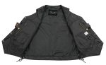M-Boss Motorcycle Apparel BOS13517 Men’s Classic Black Leather ‘Side Laced’ Motorcycle Biker Rider Vest - Image 6