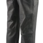 M-Boss Motorcycle Apparel BOS15570 Men’s Black Jean Style Leather Pants - Image 2