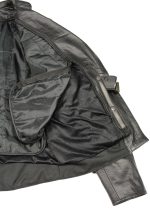 M Boss Motorcycle Apparel BOS22503 Women’s Black Armored Motorcycle Leather Jacket with Back Lacing Detail - Image 9