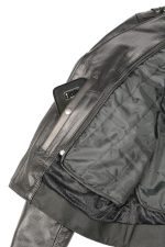 M Boss Motorcycle Apparel BOS22503 Women’s Black Armored Motorcycle Leather Jacket with Back Lacing Detail - Image 8