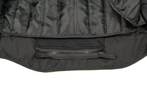 M Boss Motorcycle Apparel BOS22705 Wome’ns Hi-Vis Green Motorcycle Mesh Racer Jacket with Open Neck - Image 8